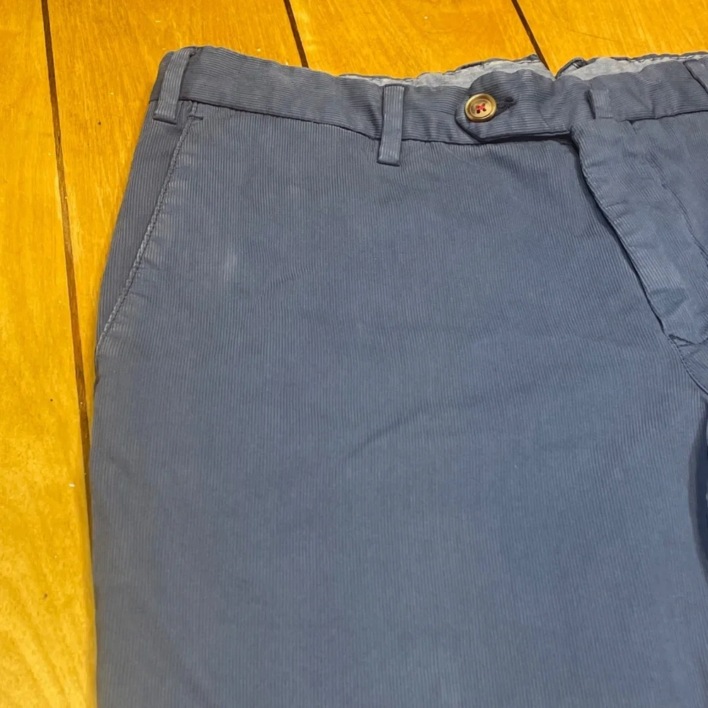 Incotex Slowear Chino Pants Slim Straight Navy Flat Front 32x30 NICE!! - Picture 2 of 16